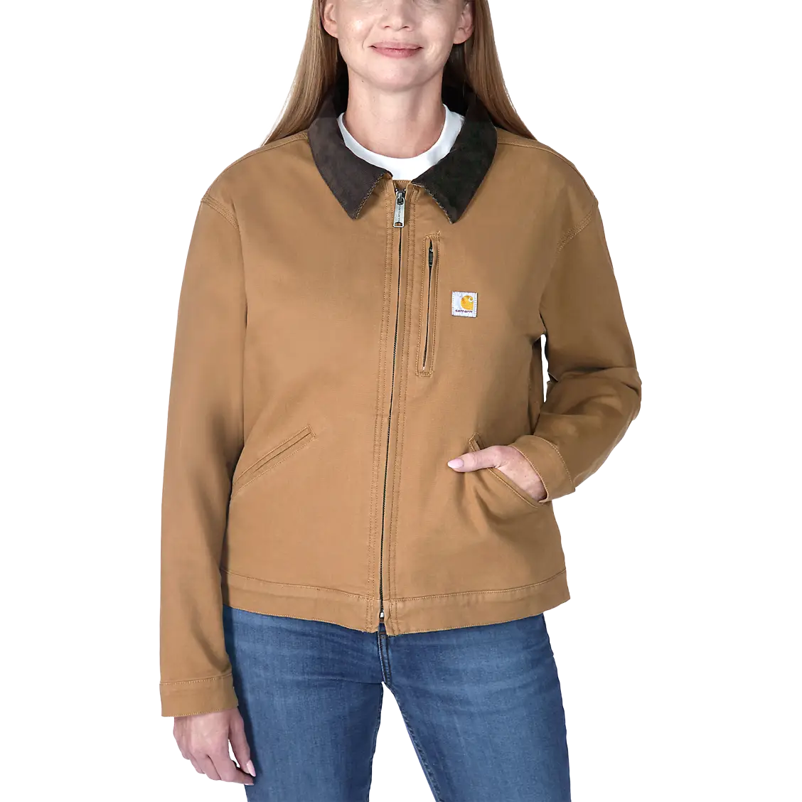 Carhartt Relaxed Fit Canvas Detroit Jacket Women - Carhartt Brown - L - Overgangsjakker