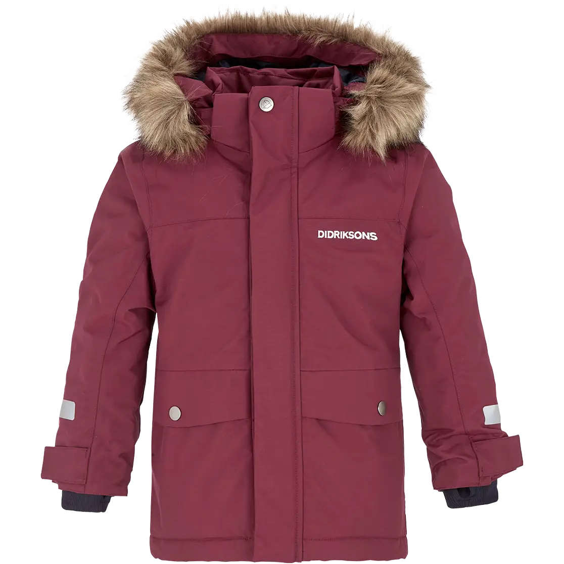Didriksons Björnen Kids Parka 2 vinterjakke - Rusty Wine - 110 cm - Vinterjakker til børn