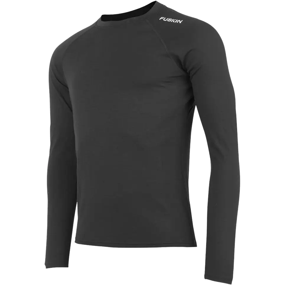 Fusion C3 Merino LS Men - Black - S - Undertrøjer