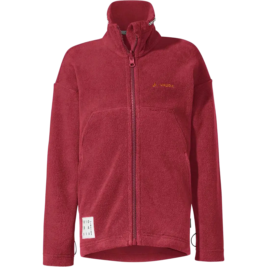 Vaude Kids Caprea Cotton Jacket børnefleece - Salsa - 158/164 - Fleecetrøjer til børn