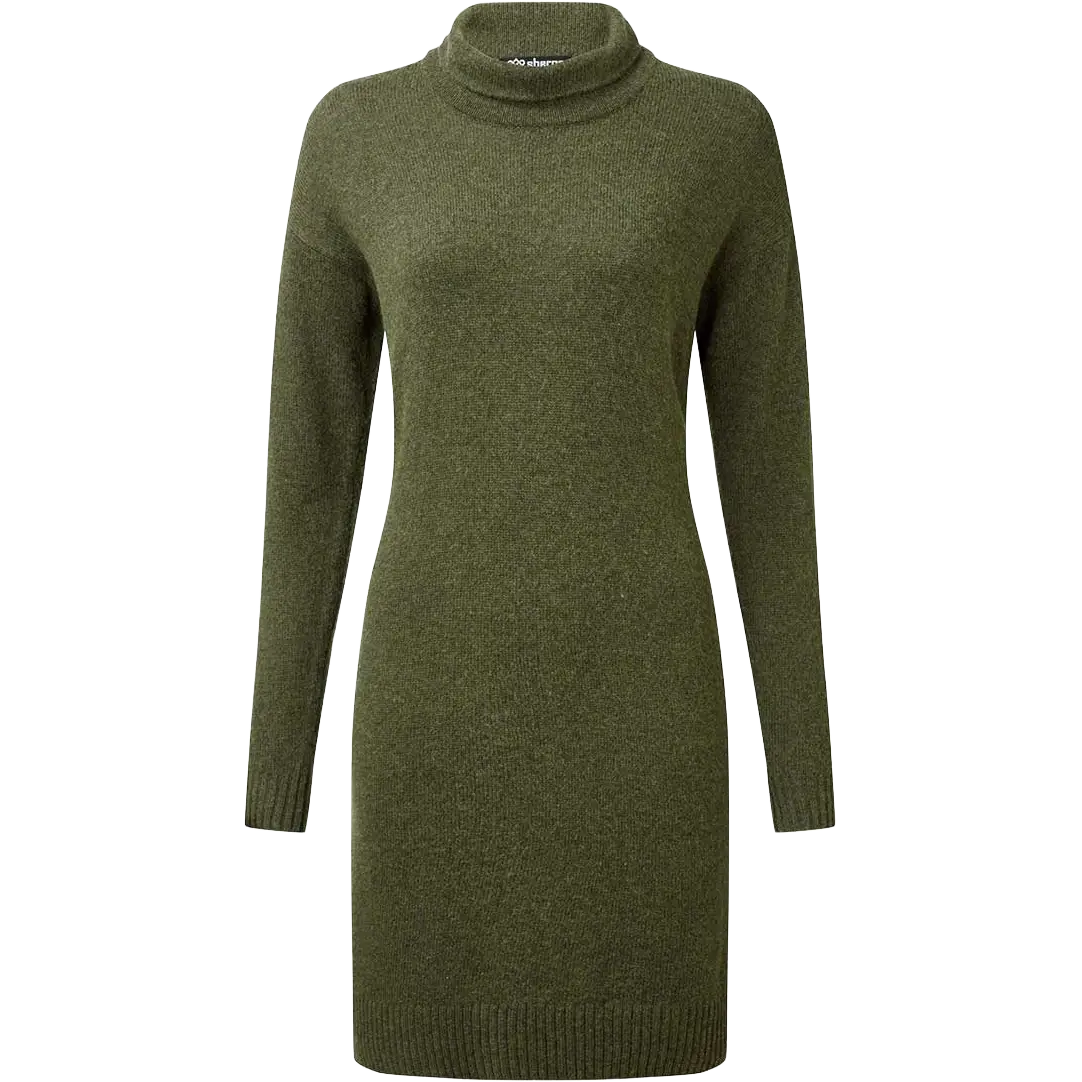Sherpa Lhakpa Mock Neck Dress kjole - Evergreen - XXL - Outdoor kjoler