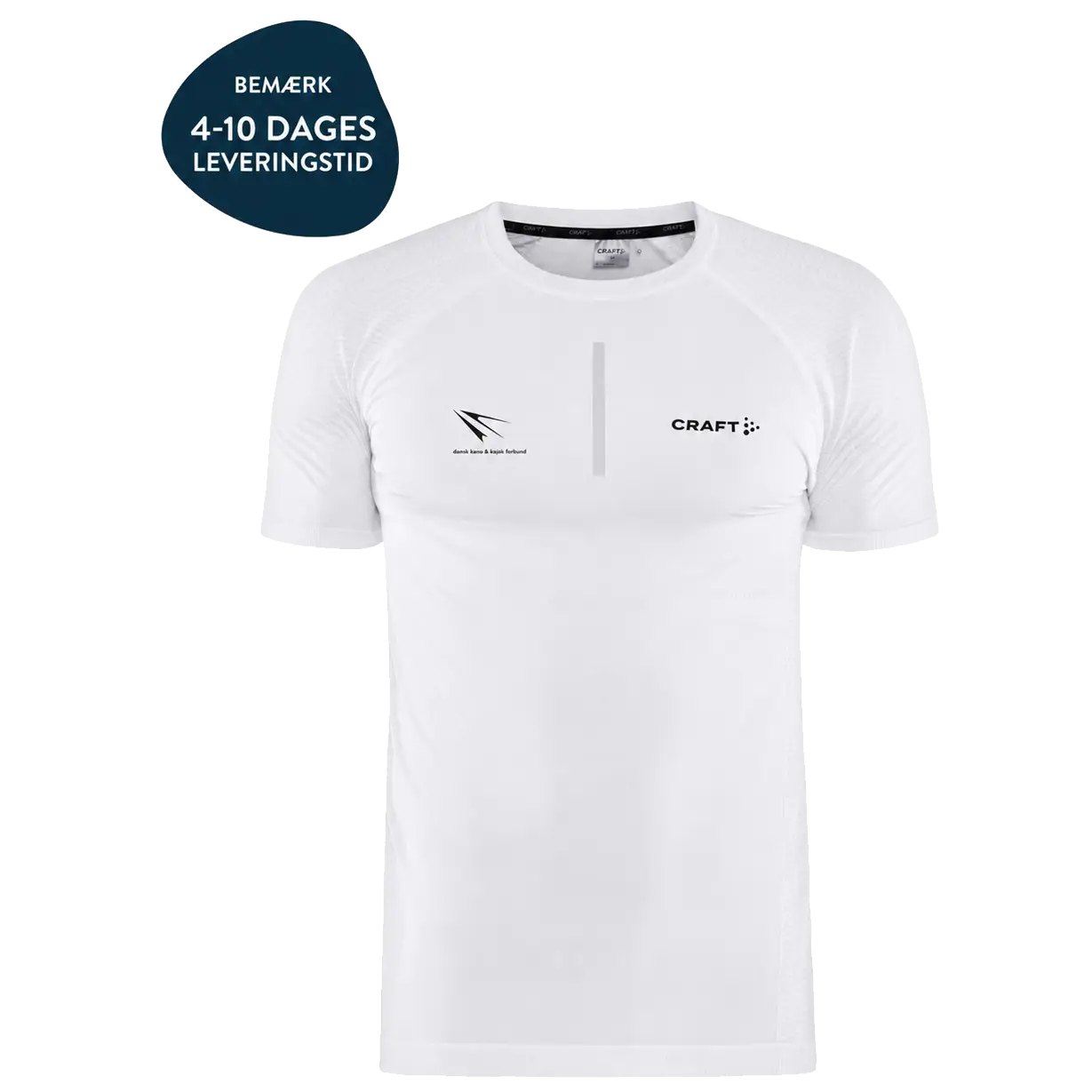 Craft Adv Cool Intensity SS M m/logo DKF - White - S - Dansk Kano og Kajak Forbund