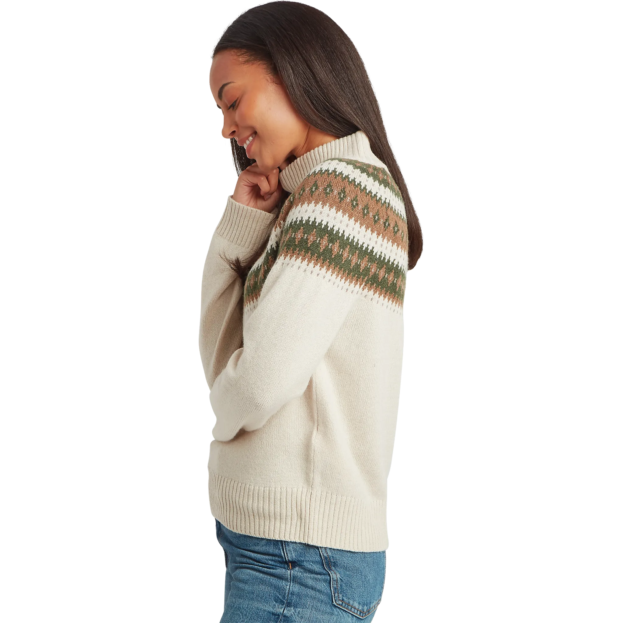 Indu Eco Mock Neck Women sweater