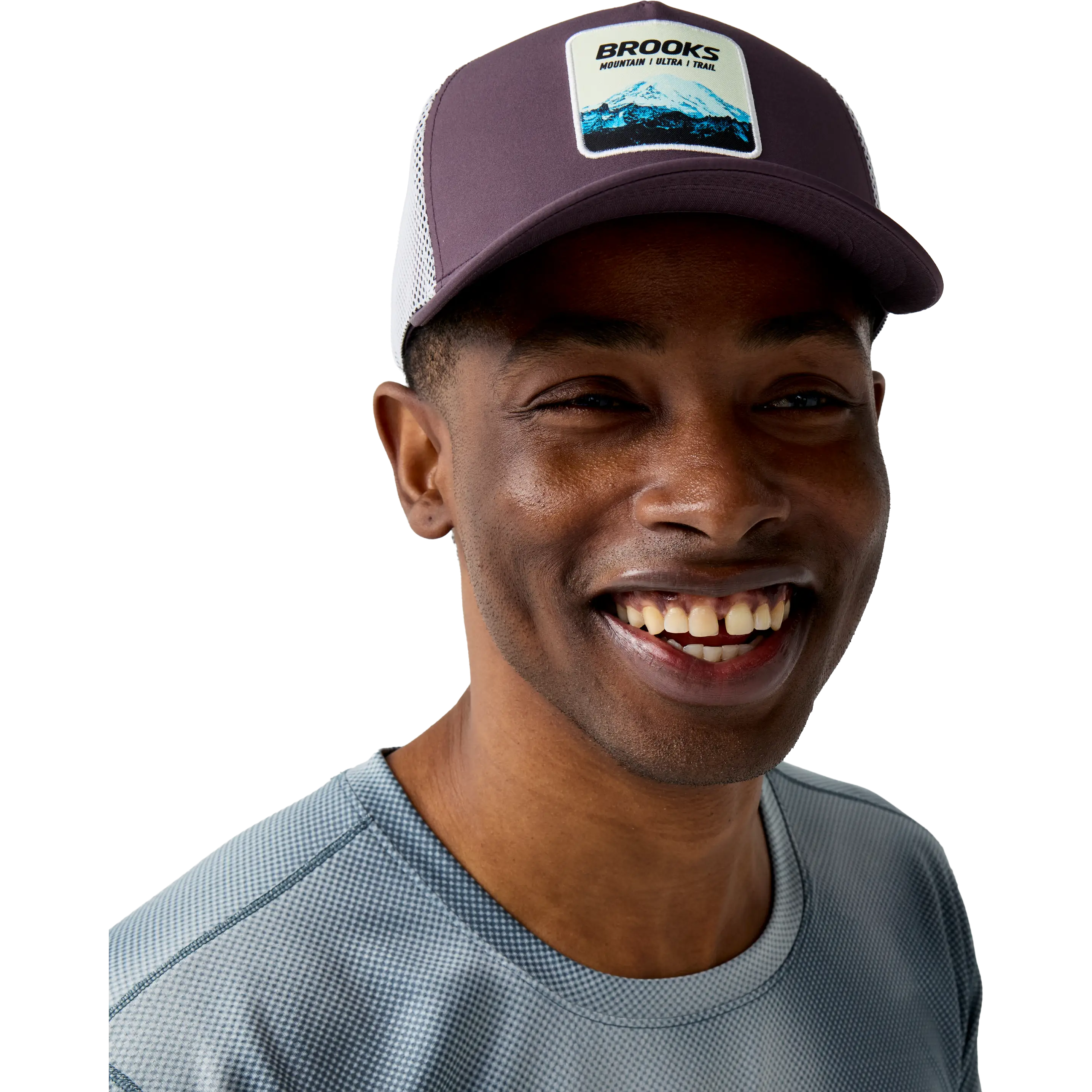 Brooks Surge Trucker Hat Unisex - Russet/White/Atomic Blue - One size