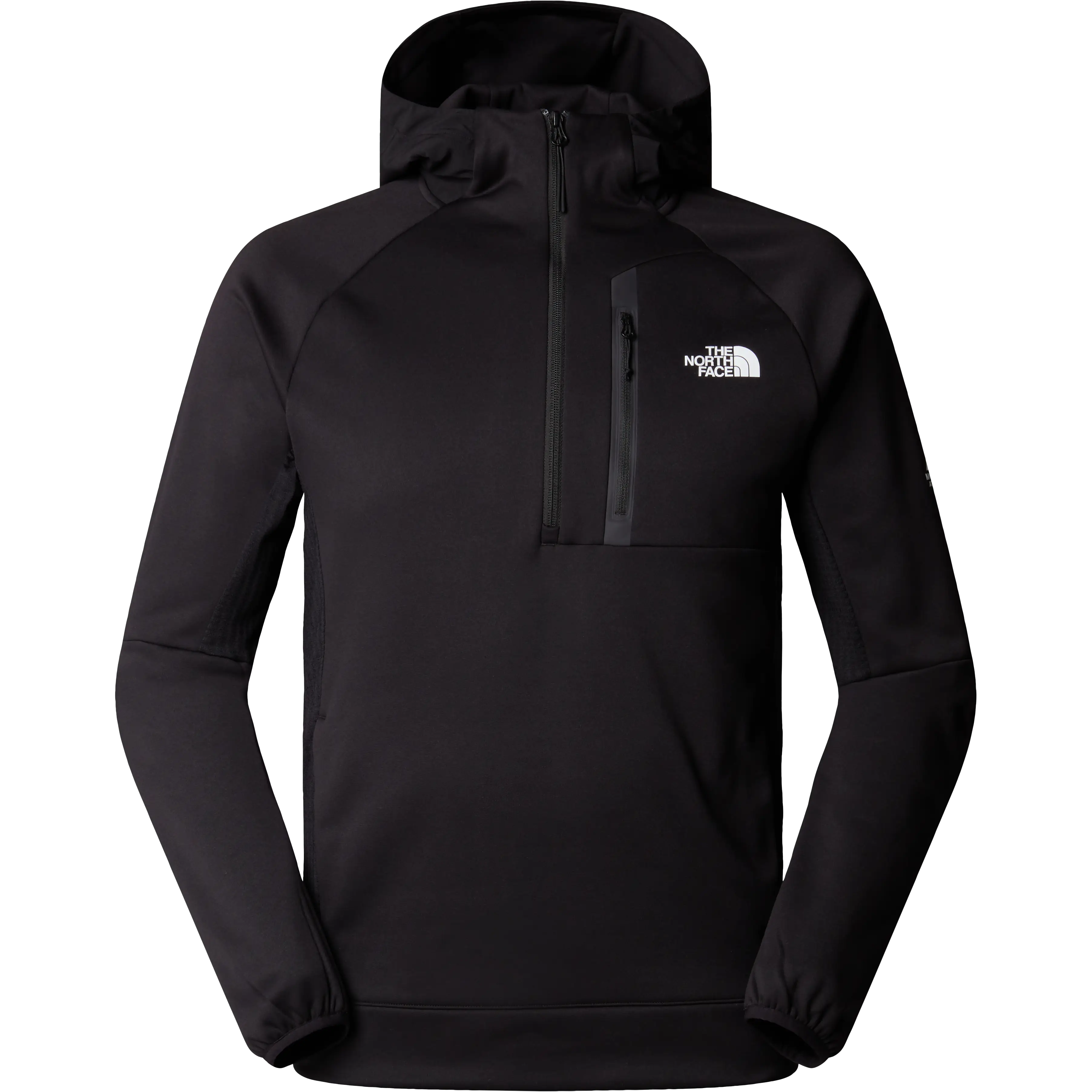 The North Face Mountain Athletics Fleece Hooded 1/4 Zip - TNF BLACK - L - Løbetrøjer