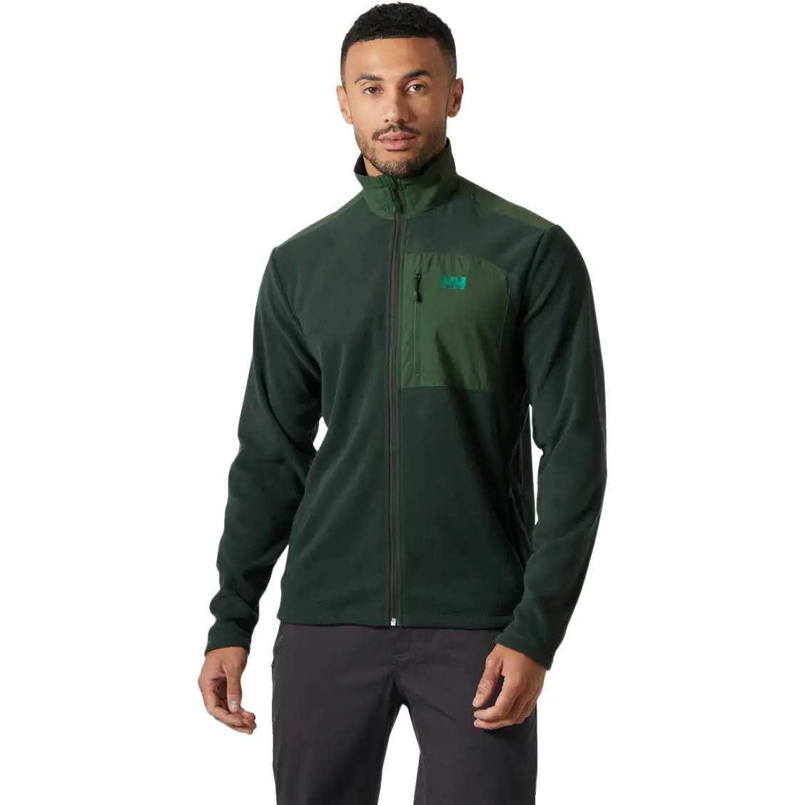 Helly Hansen Daybreaker Block Jacket Men herrefleece - Dark Jungle - S - Fleecetrøjer