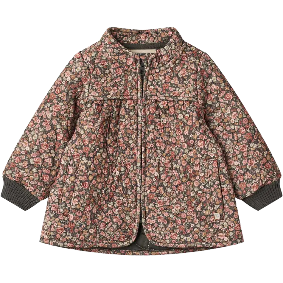 Wheat Thermo Jacket Thilde Kids børnejakke str. 80-92 - Raven Wild Flowers - 86/18m - Sommerjakker til børn
