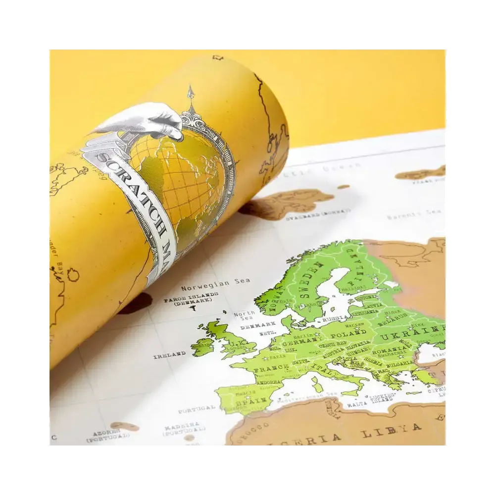 Scratch Map World Världskarta