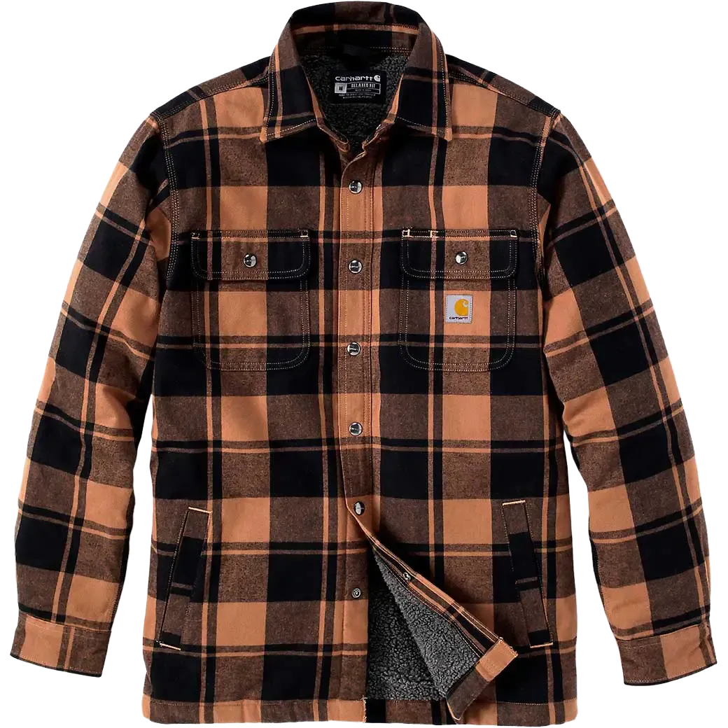 Flannel Sherpa-Lined Shirt Jacket Men skjorte/jakke