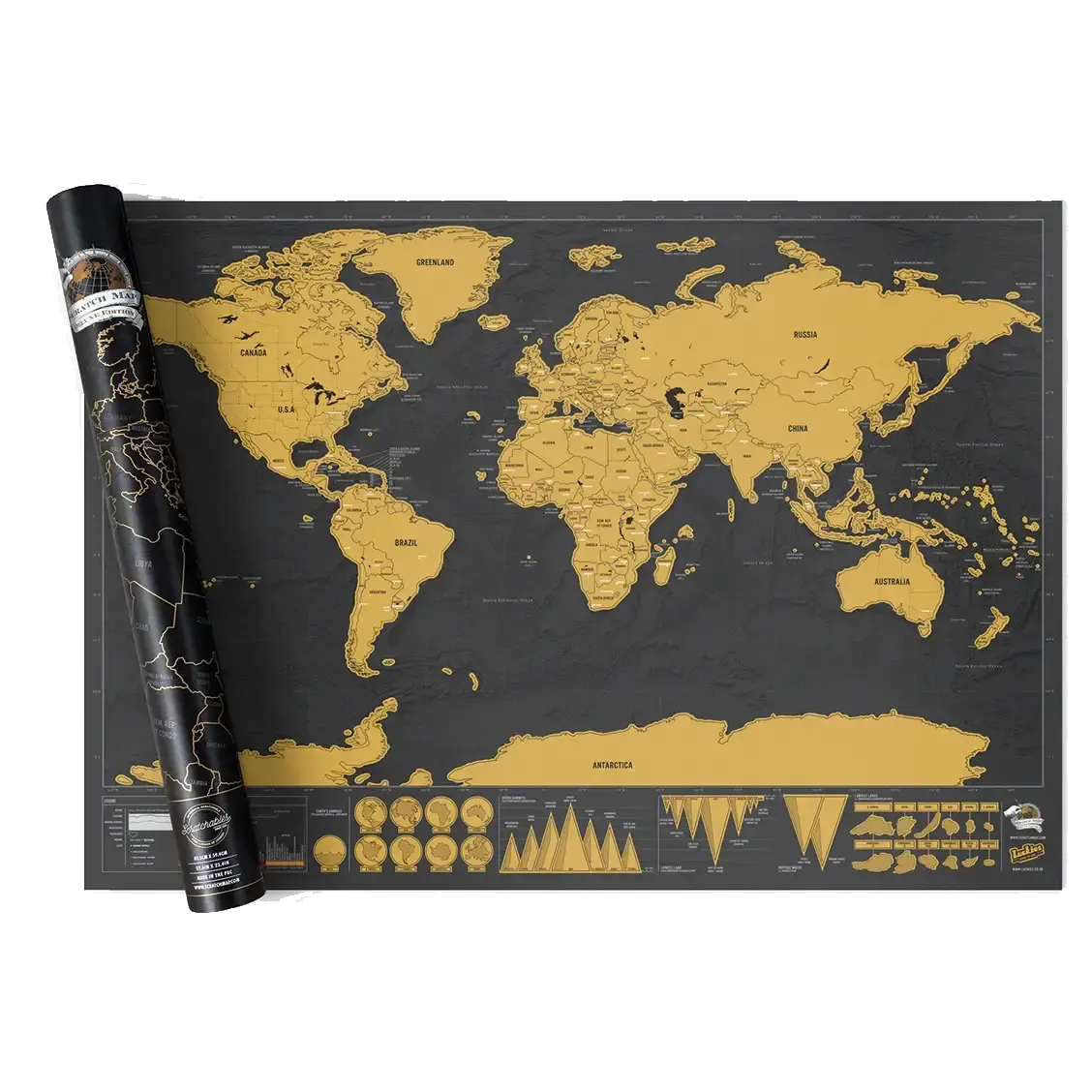 Scratch Map Deluxe världskarta