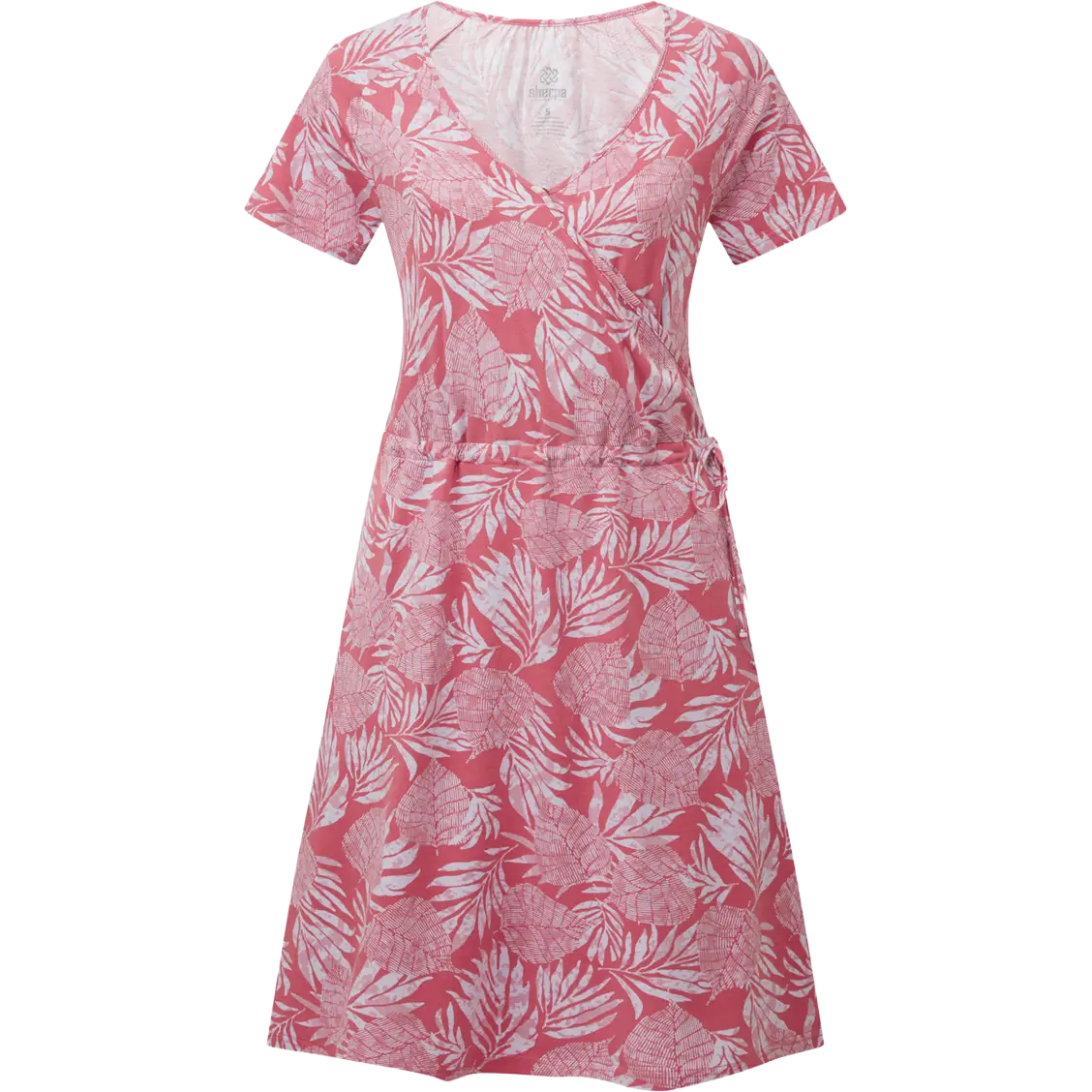 Sherpa Neha Faux Wrap Dress kjole - Rosie Bhodi Leaf - XL - Outdoor kjoler