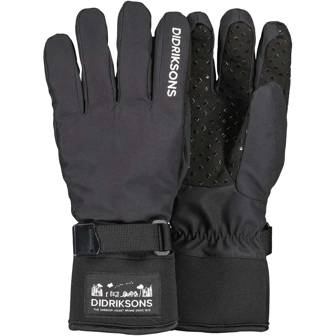 Didriksons Lovas Five Finger Glove 2 børnehandsker - Black - 6 - Skihandsker til børn