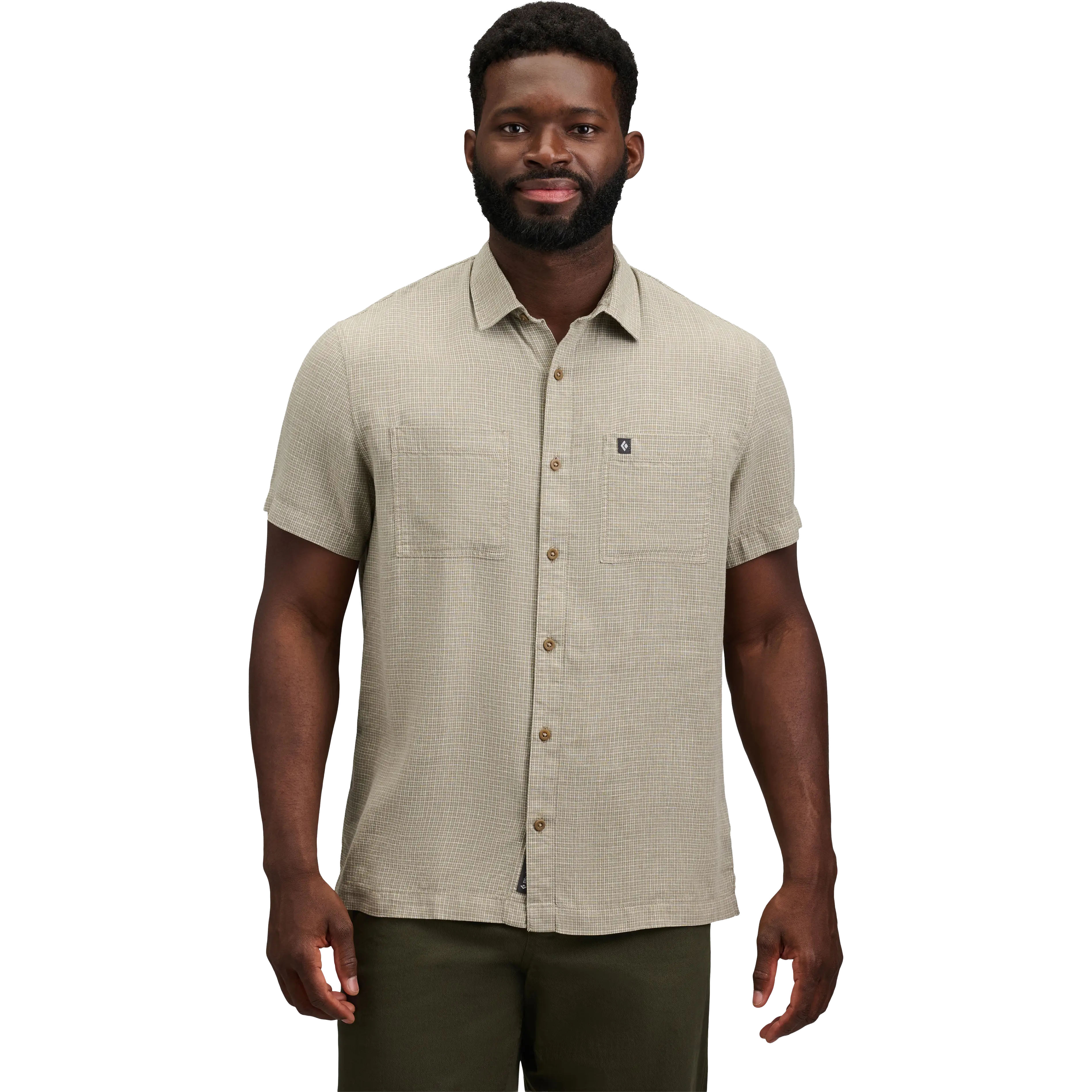 Black Diamond Scenic Route SS Shirt Men - Pine Smoke - S - Kortærmet skjorter