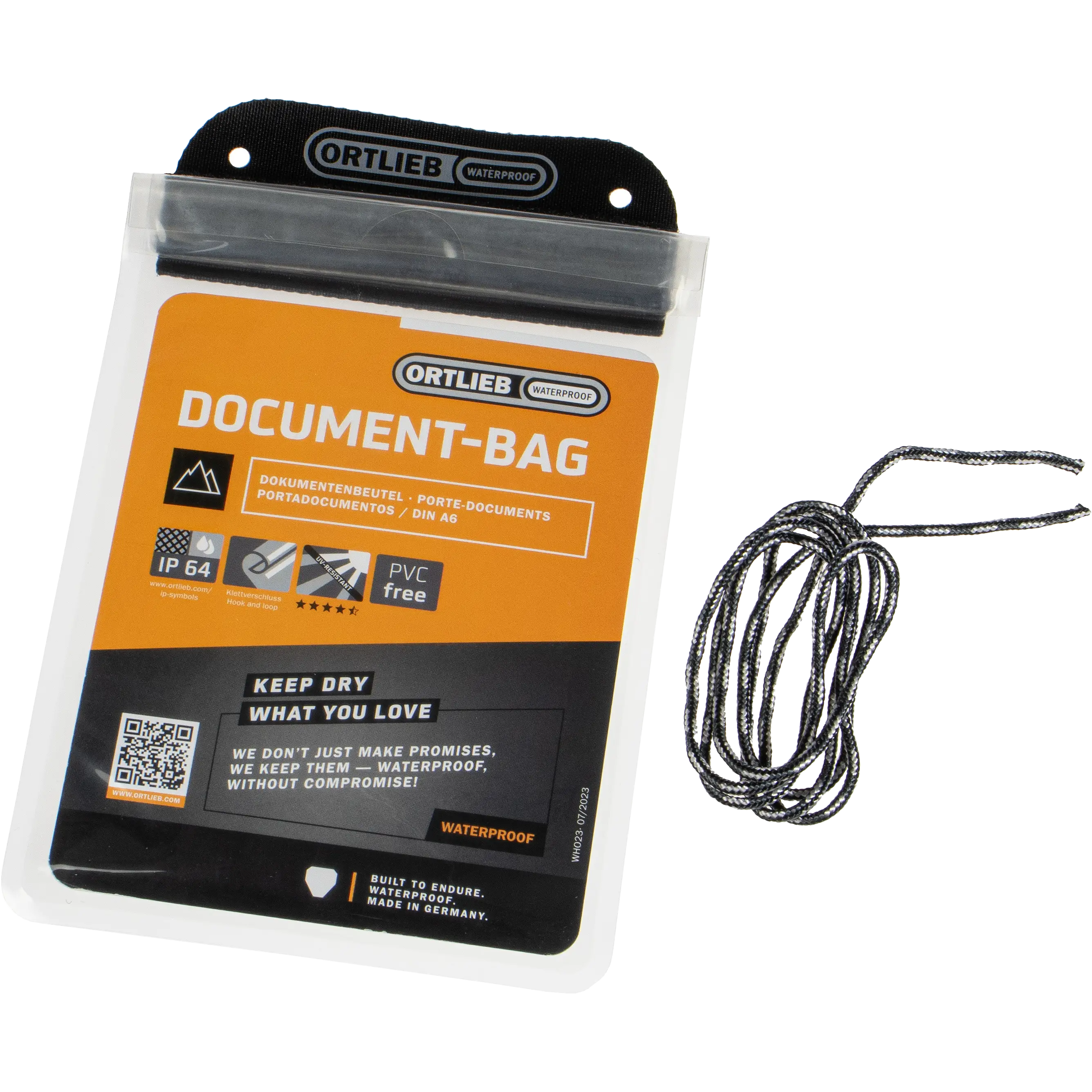Ortlieb Document-Bag A6 vandtæt lomme - Transparent - One size - Vandtæt opbevaring