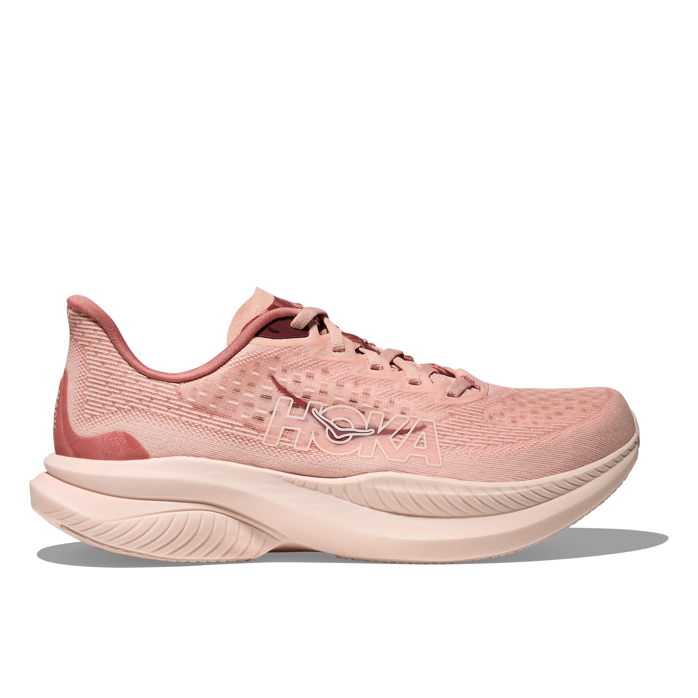 HOKA One One Mach 6 Women - Rose Latte/Blush - US9,5/UK8/42 - Mængdetræningssko