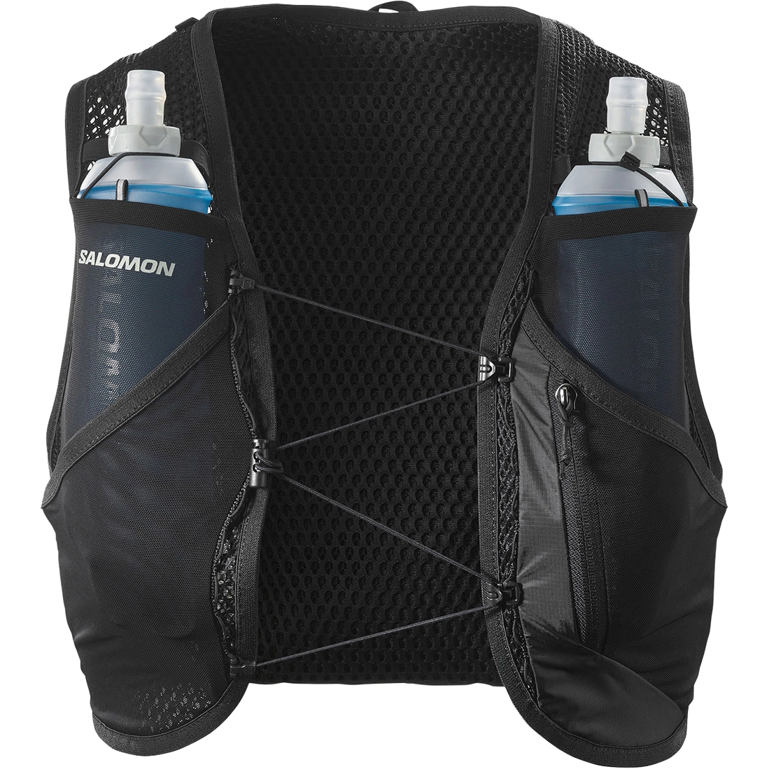 Salomon Active Skin 8 Set - Black/Metal - XS - Løberygsække