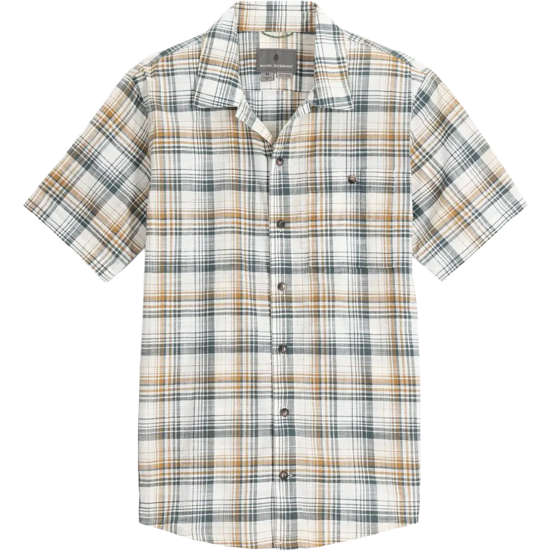 Royal Robbins Redwood Plaid S/S herreskjorte - Bistre Pismo Pld - L - Kortærmet skjorter