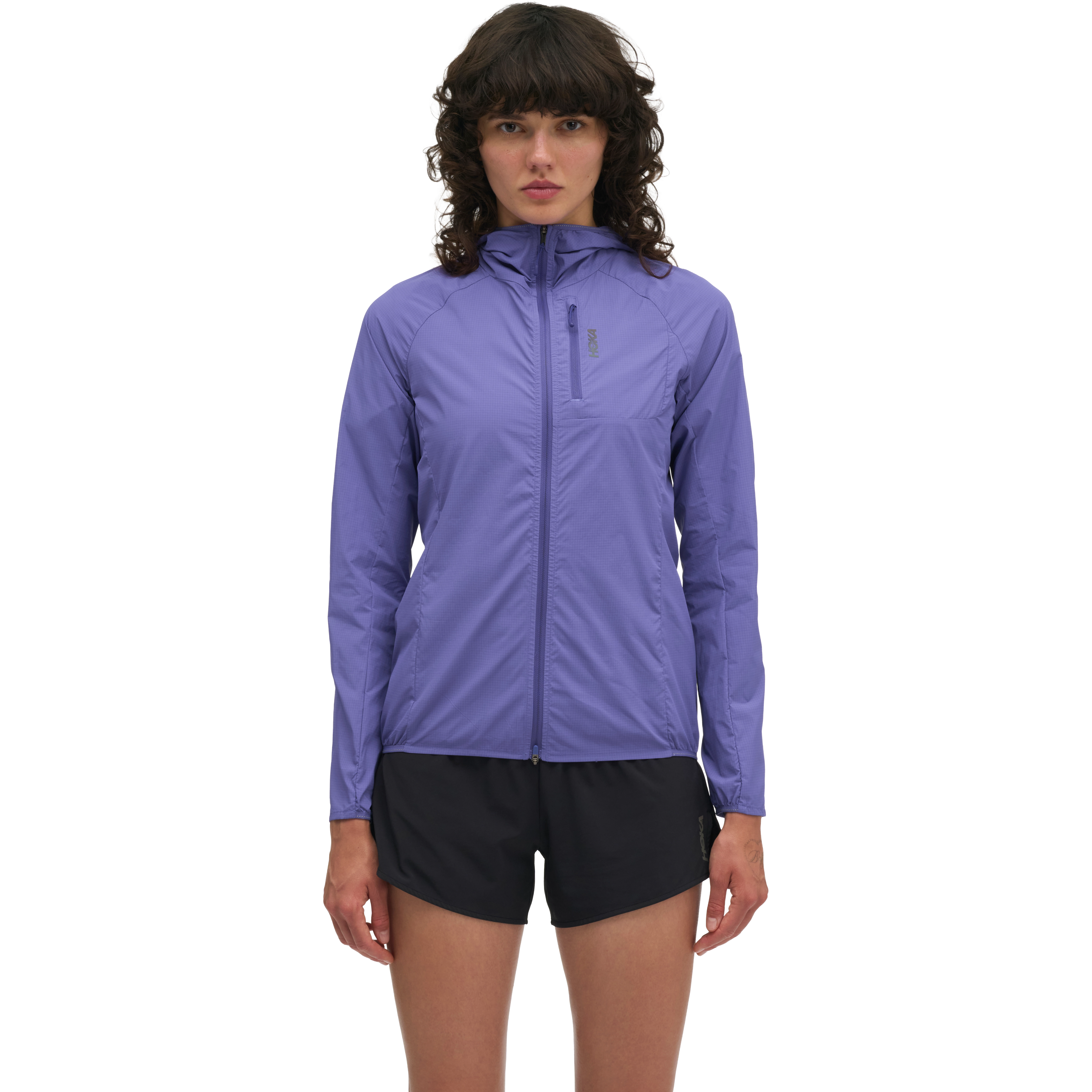 HOKA One One SkyFlow Wind Jacket - Cosmic Purple - S - Løbejakker