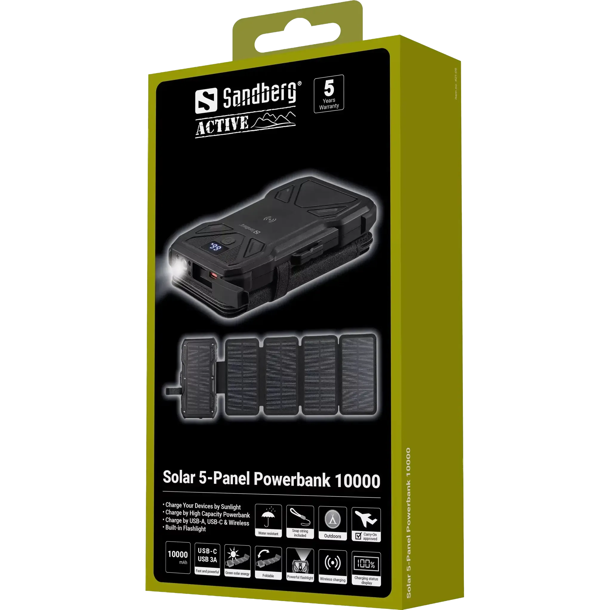 10.000 Solar 5-Panel Powerbank