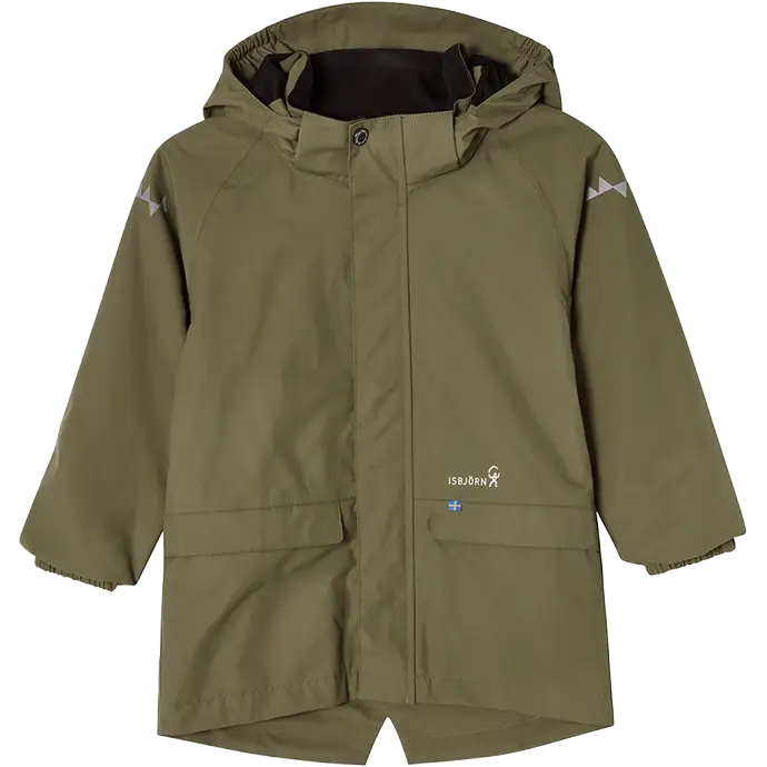 Isbjörn Cyclone HardShell Parka - Moss - 98/104 - Regnjakker til børn
