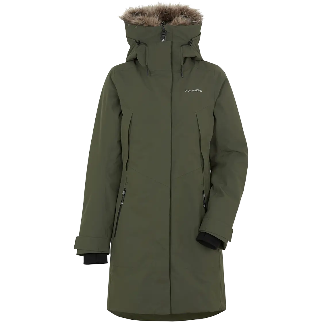 Didriksons Mea Parka 3 Women vinterjakke - Deep Green - 34 - Vinterjakker