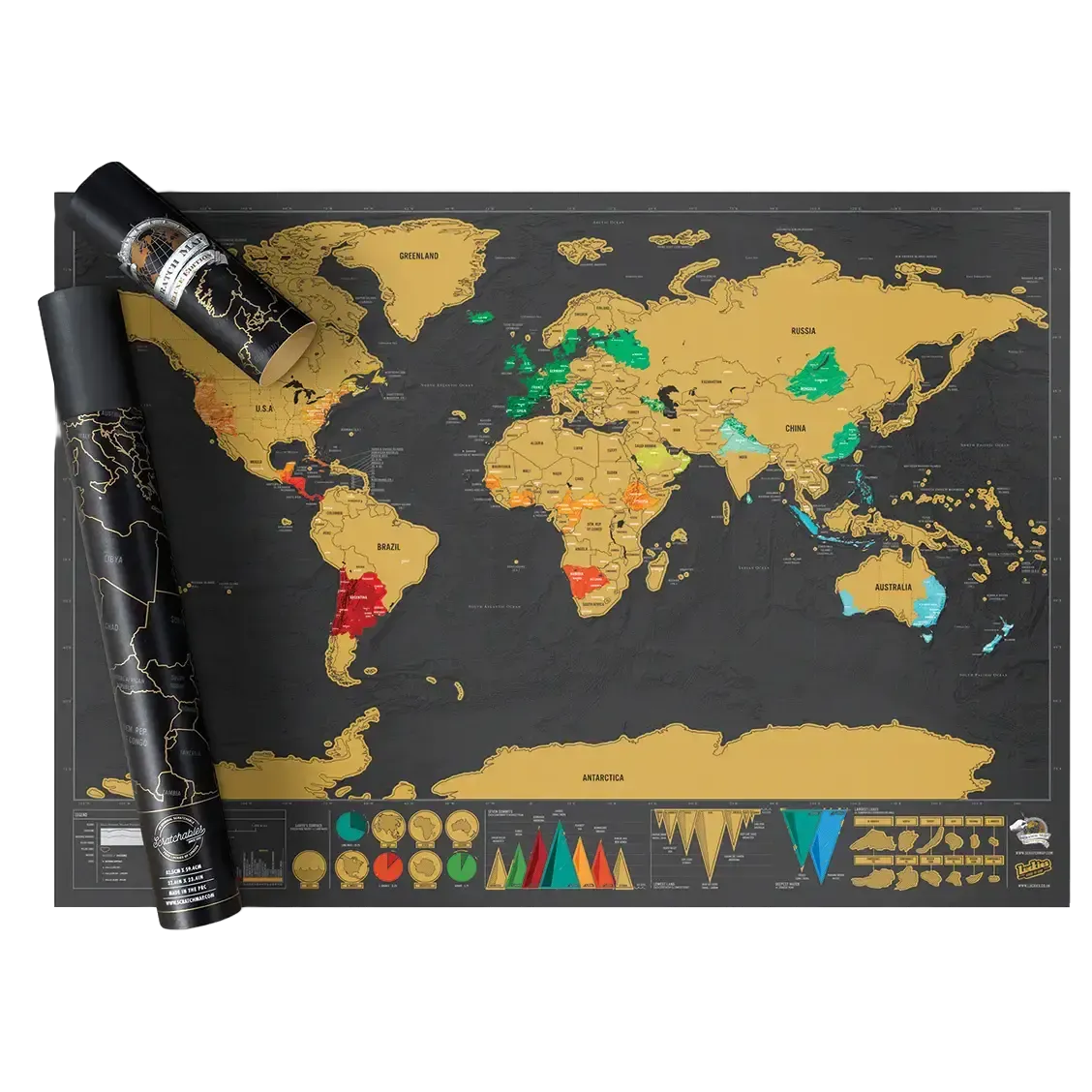 Scratch Map Deluxe världskarta