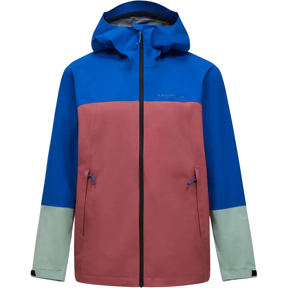 Peak Performance Trail Hipe Shell Jacket Men - True Blue - 2XL - Regnjakker