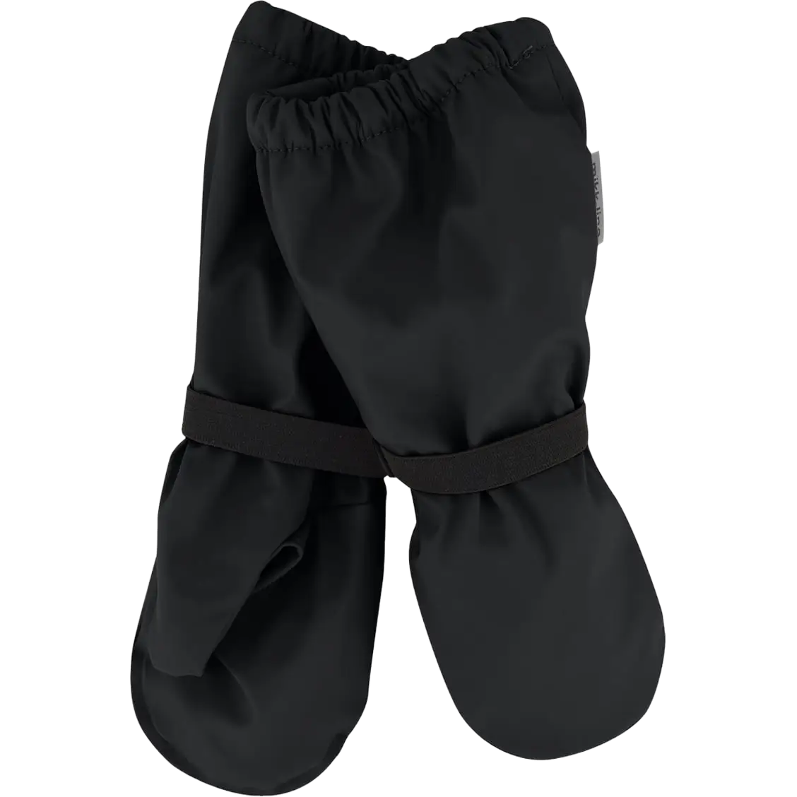 Mikk-Line PU Rain Mittens with Fleece Recycled - Black - 110/116 - Vandtætte handsker