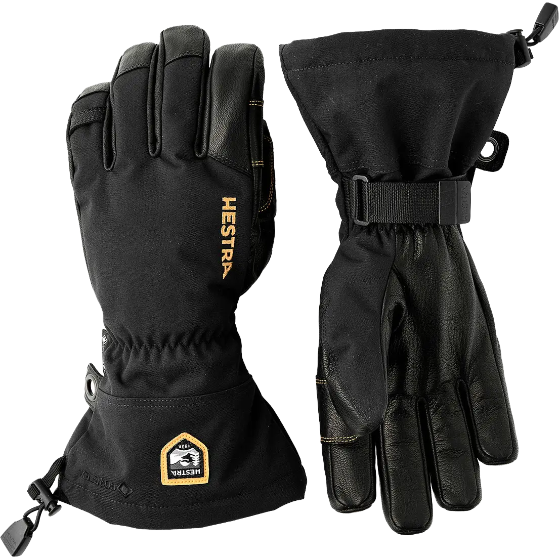 Hestra Army Leather GTX 5-Finger - Black/Black - 6 - Handsker