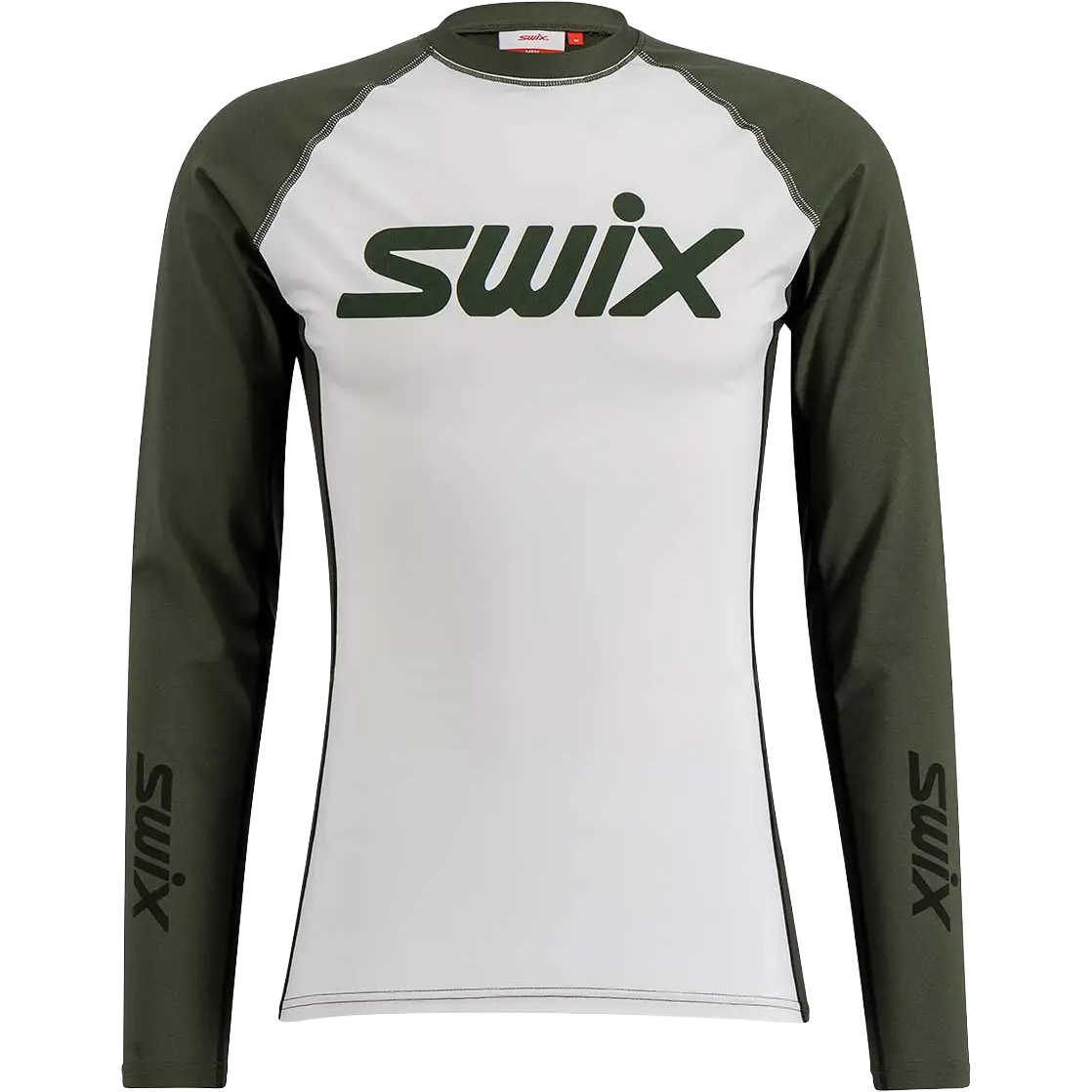 Swix RaceX Dry Long Sleeve Men undertrøje - Bright White/ Olive - 2XL - Undertrøjer