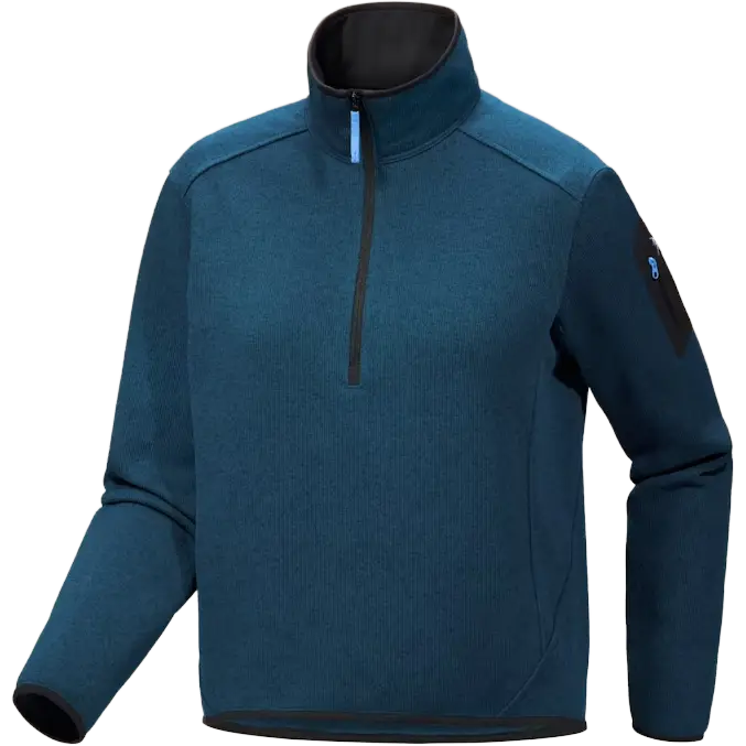 Arcteryx Covert Zip Neck Women - Midnight Frost Heather - L - Fleecetrøjer