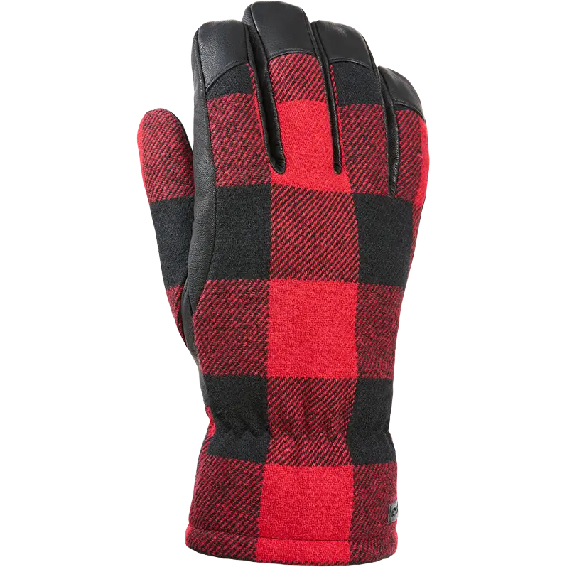 Kombi Lumberjack Glove Men - Red Buffalo Plaid - S - Handsker