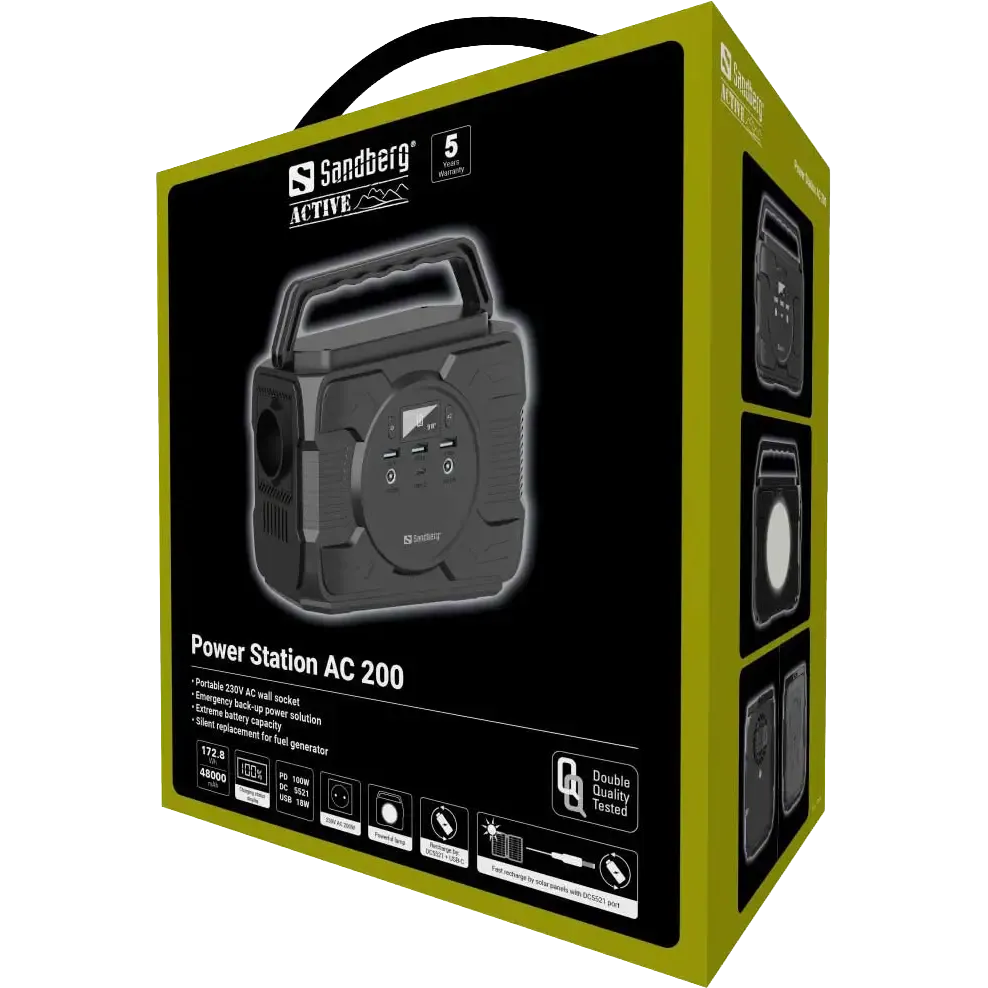 Sandberg Power Station AC 200 powerbank