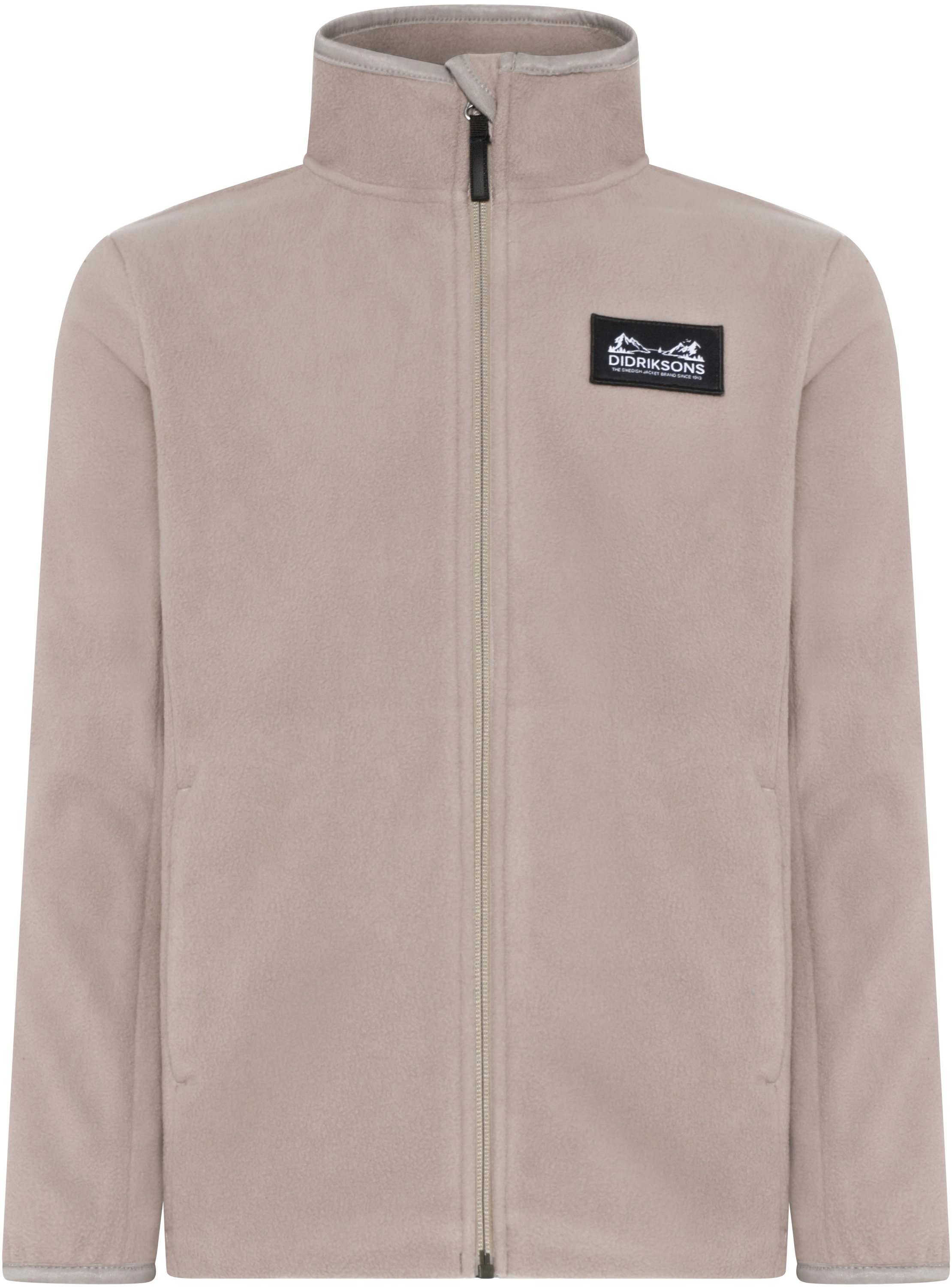 Didriksons Malakit Kids Fullzip børnefleece - Ash Brown - 120 cm - Fleecetrøjer til børn