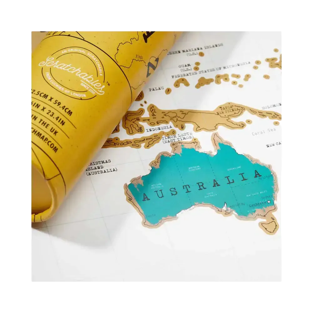 Scratch Map World Världskarta