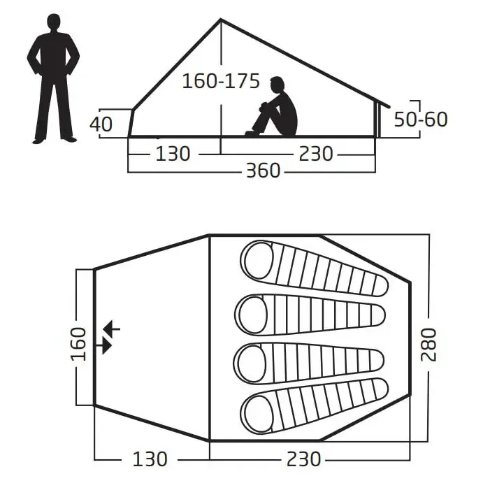 Jarnvid 8 Technical Cotton telt 4 prs.