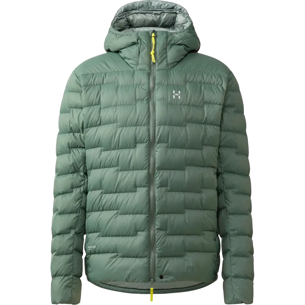 Haglöfs ROC Flash Down Hood Men dunjakke - Chlorophyll Green - M - Vinterjakker