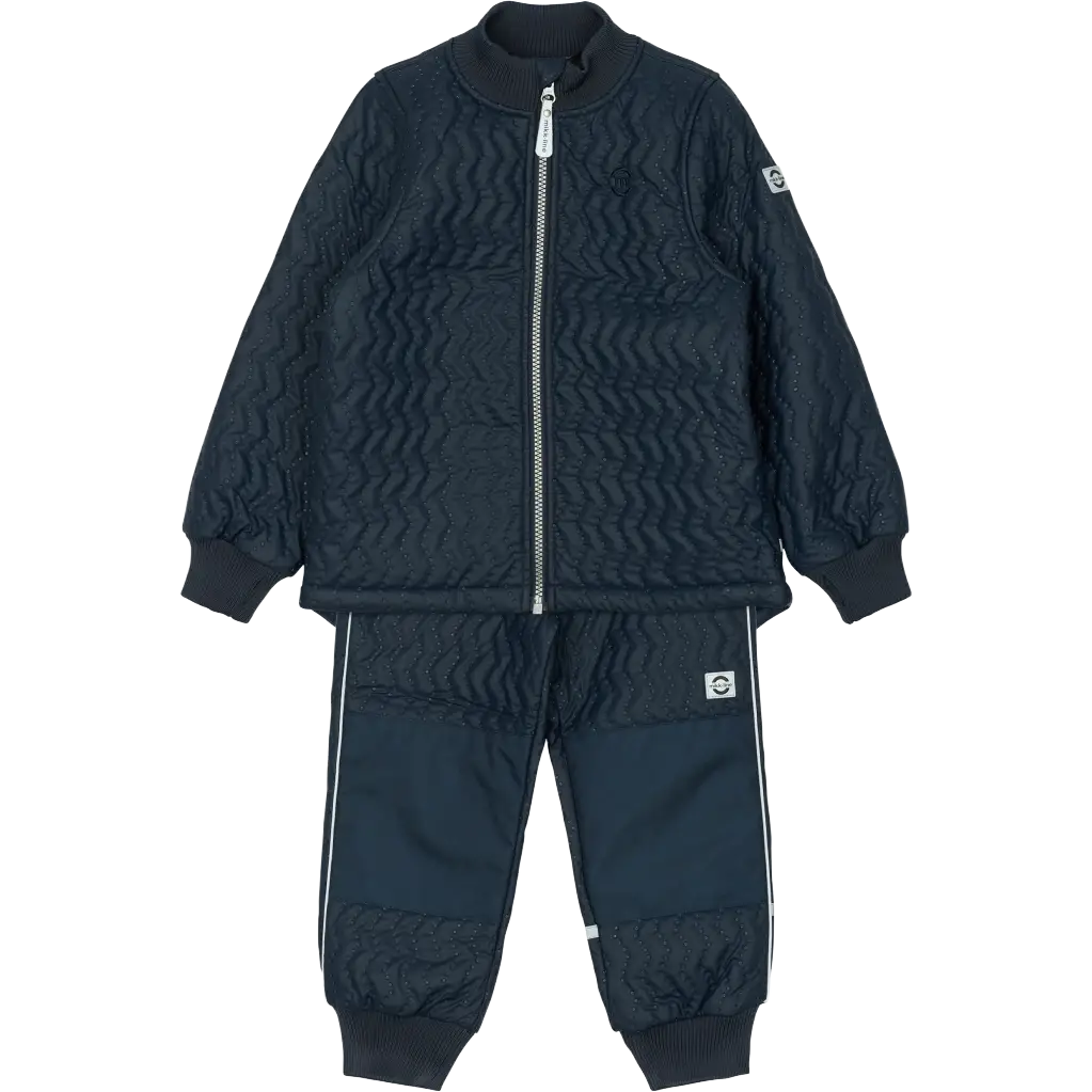 Mikk-Line Duvet Set w. Fleece termosæt - Blue Nights - 140 - Termosæt til børn