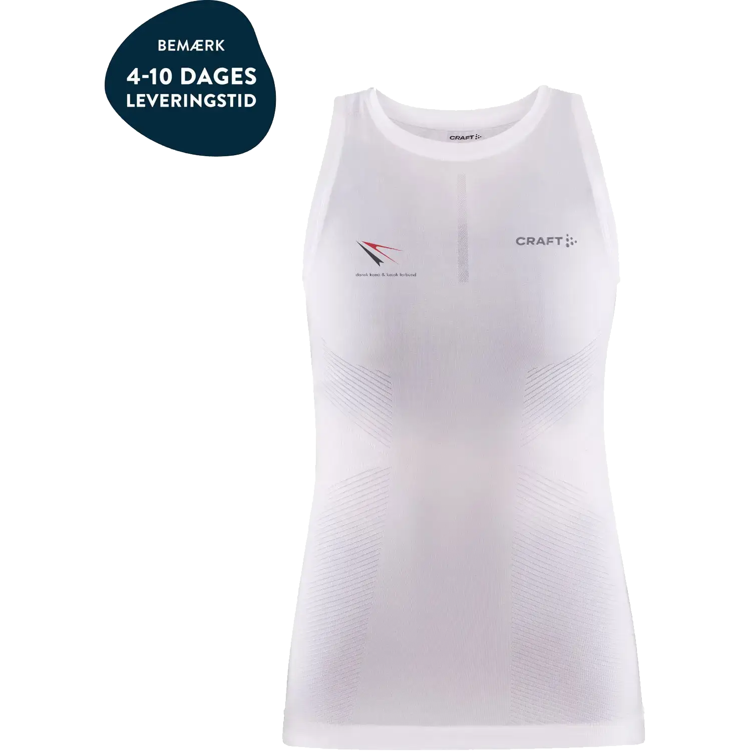 Craft Adv Cool Intensity Sl Women m/logo DKF - White - XL - Dansk Kano og Kajak Forbund