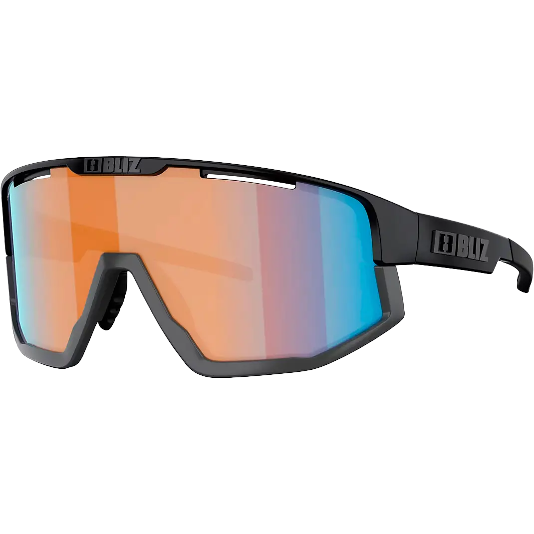 Bliz Fusion Nano Nordic Light Unisex Sportsbriller - Matt Black, Orange/Blue - One size - Solbriller