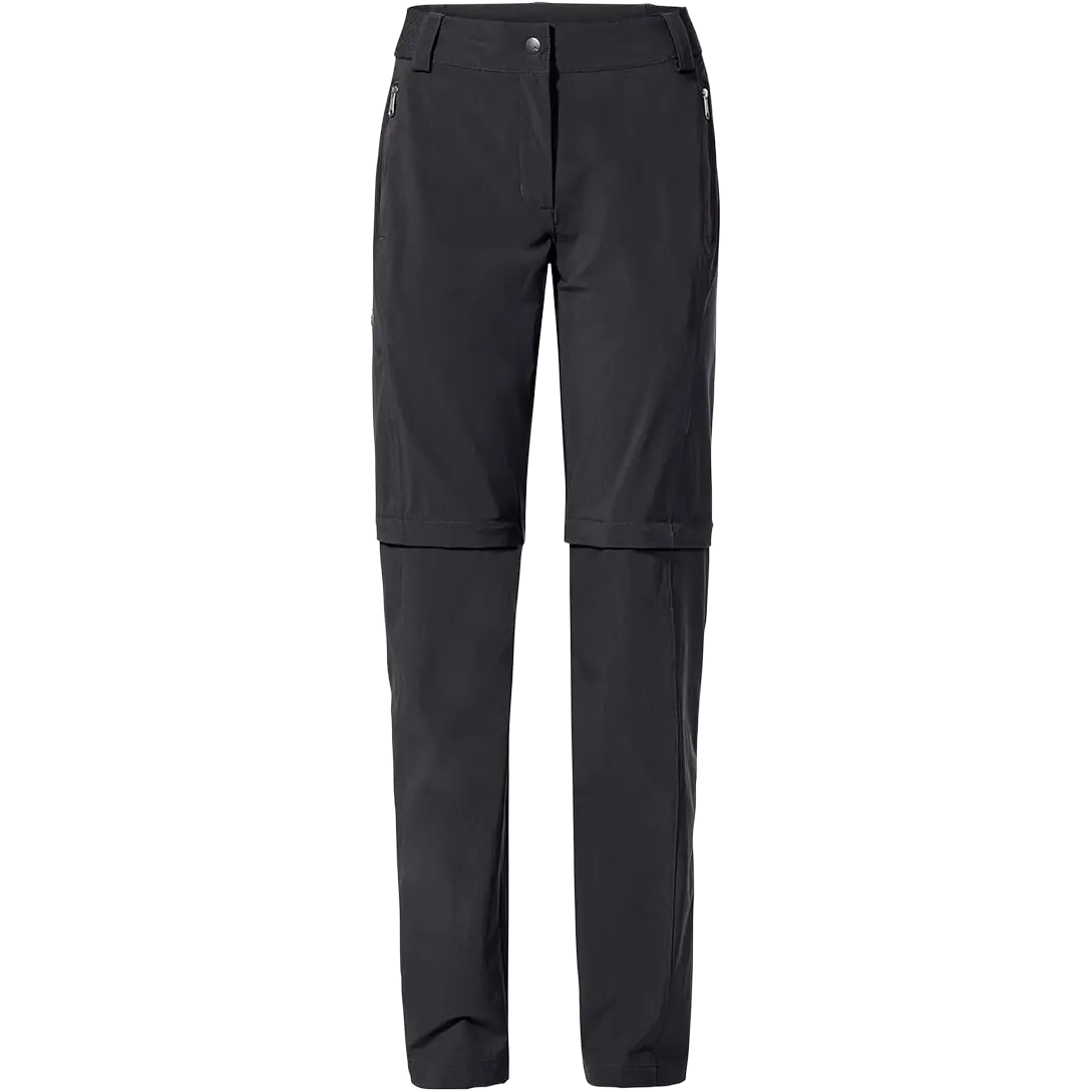 Vaude Farley Stretch ZO T-Zip Pants II Women Short damebukser - Black - 46 - Vandrebukser