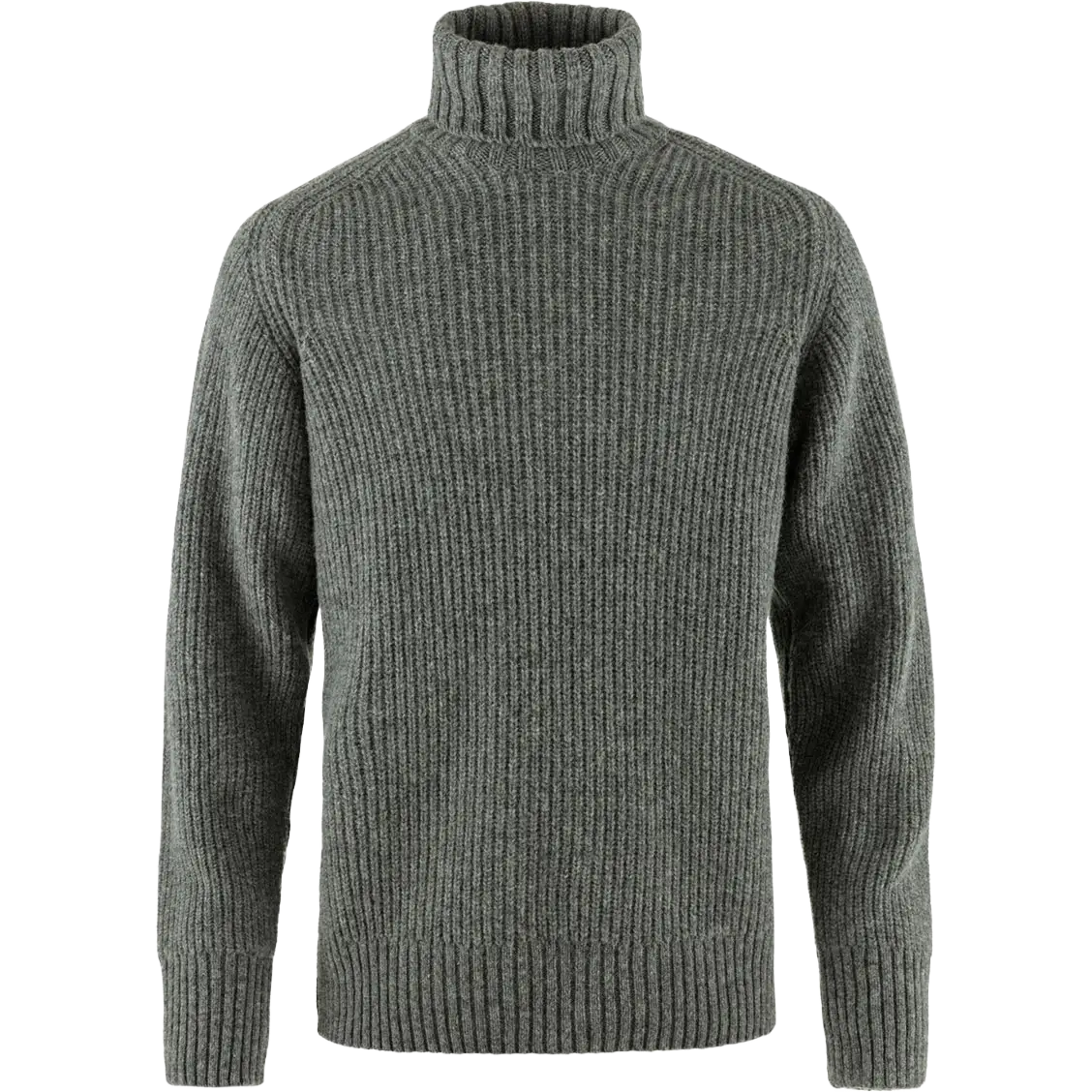Fjällräven Övik Roller Neck Sweater Men uldsweater - Grey - L - Striktrøjer