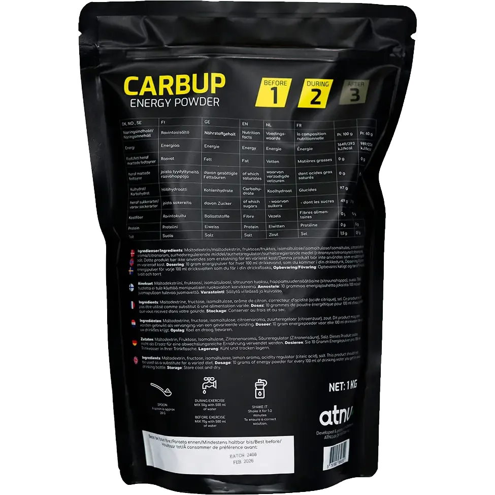 Carbup Energy Powder Lemon 1 kg