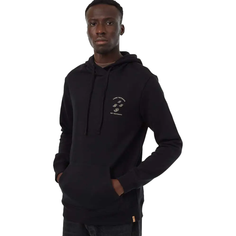 Tentree Footprints Hoodie Men hættetrøje - Meteorite Black/Plaza Taupe - L