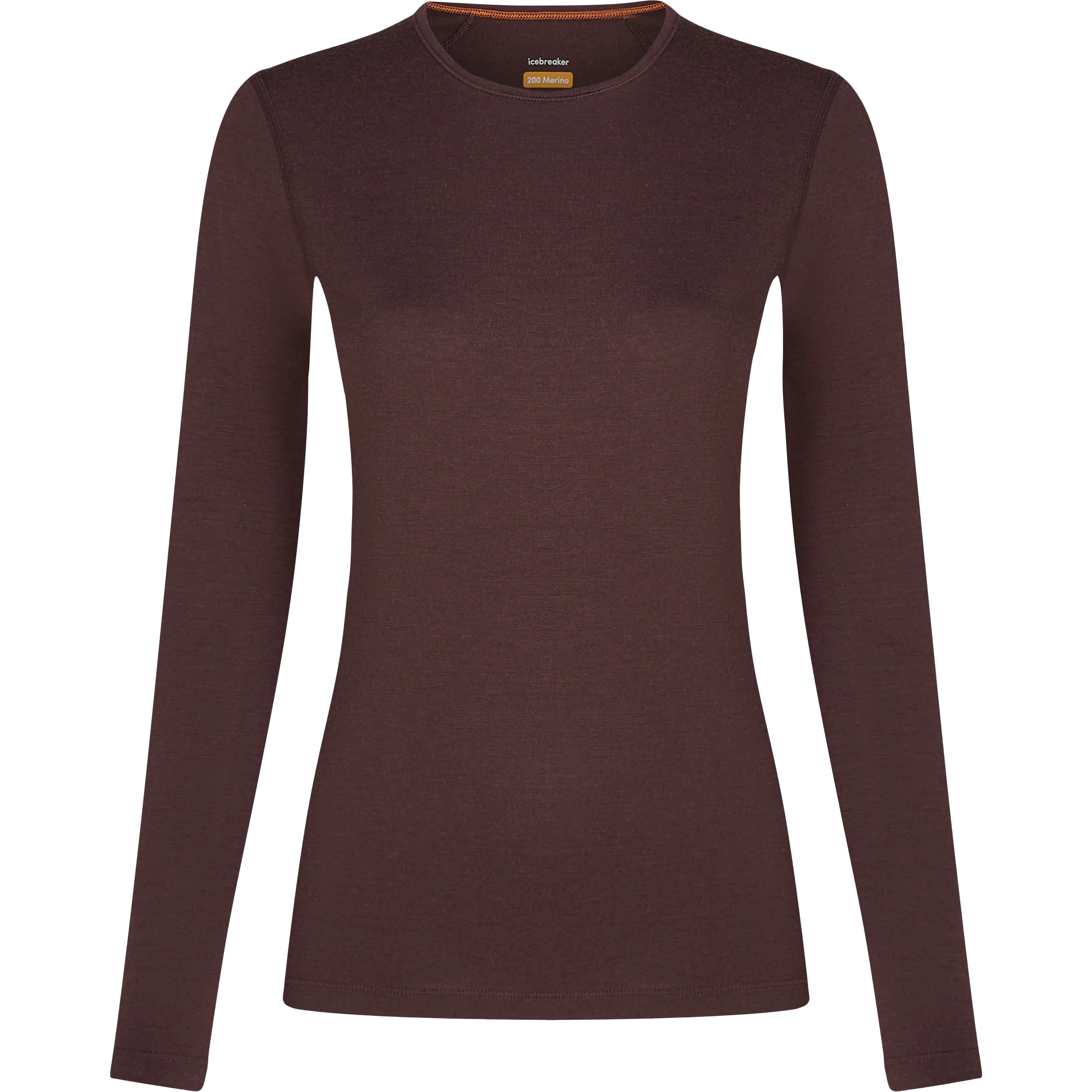 Icebreaker Oasis LS Crewe Women 200 undertrøje - Java - XL - Skiundertøj