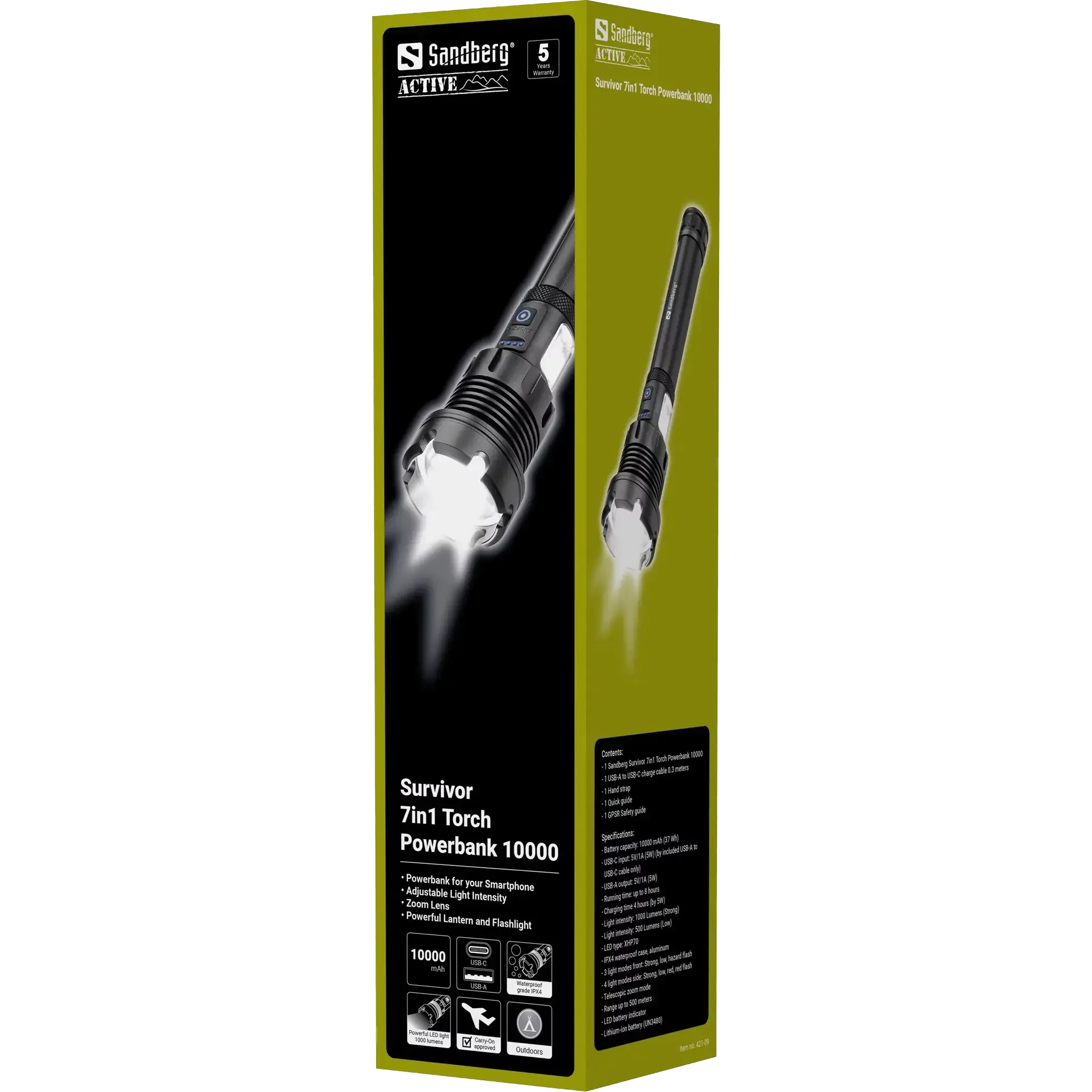 10.000 Survivor 7in1 Torch Powerbank