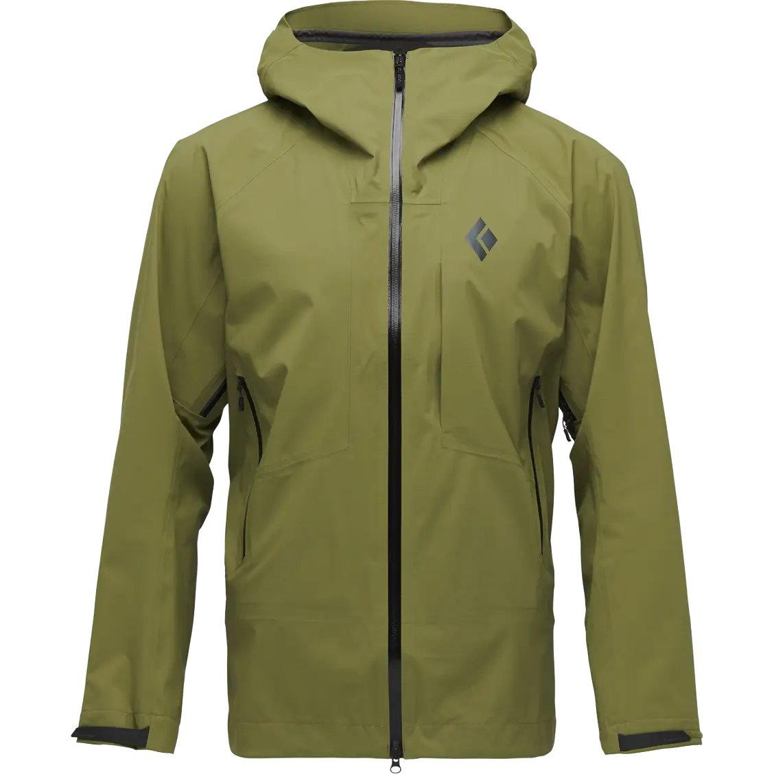 Black Diamond Highline Stretch Shell Men Regnjakke - Crag Green - M - Regnjakker
