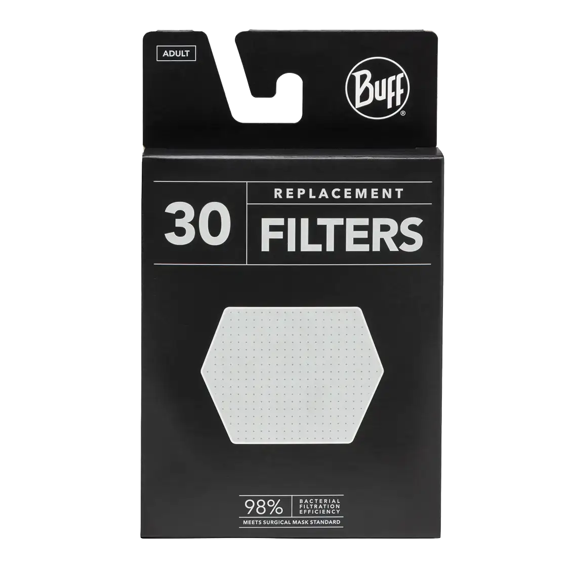 Buff Replacement Filters 30 stk. Adult filtre til mundbind - Universal - One size - Førstehjælp
