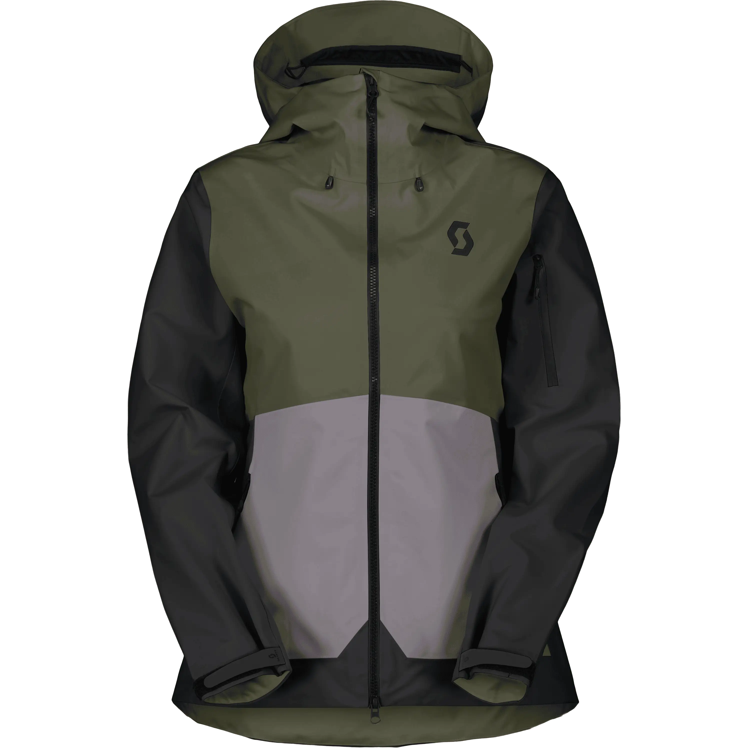 Scott Explorair 3L Jacket Women - Douglas Green/Evening Grey - M - Regnjakker