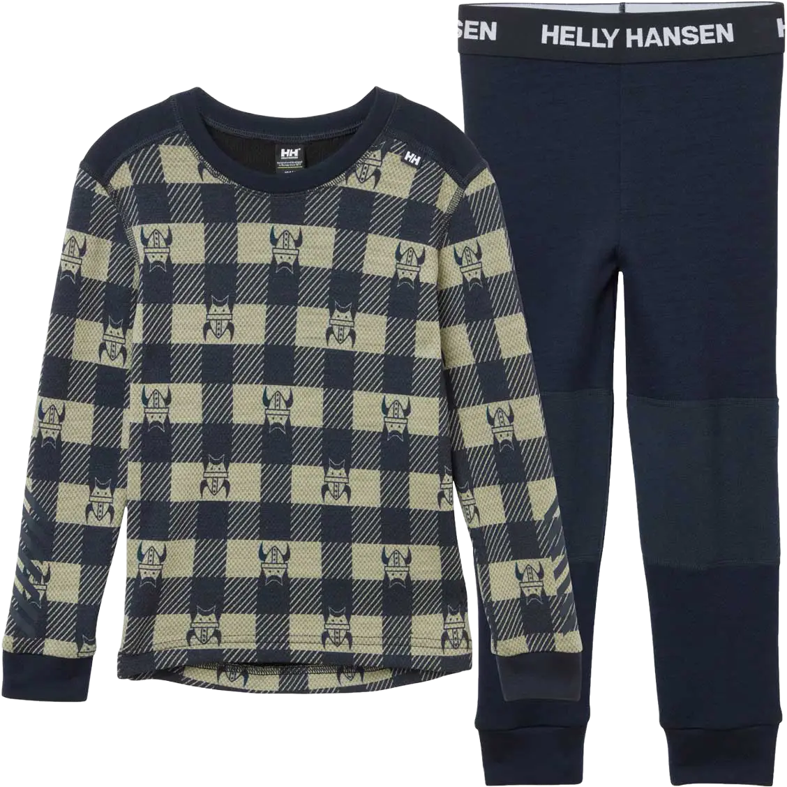 Helly Hansen Graphic Lifa Merino Set Kids undertøj - NAVY - 116 - Uldundertøj til børn